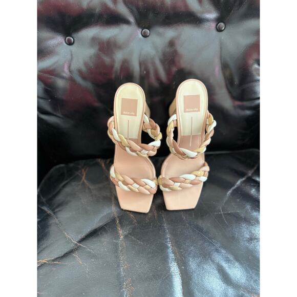 Dolce Vita Braided Strap Block Heels – Neutral Multi‎ Color – Size 8 - Picture 1 of 5